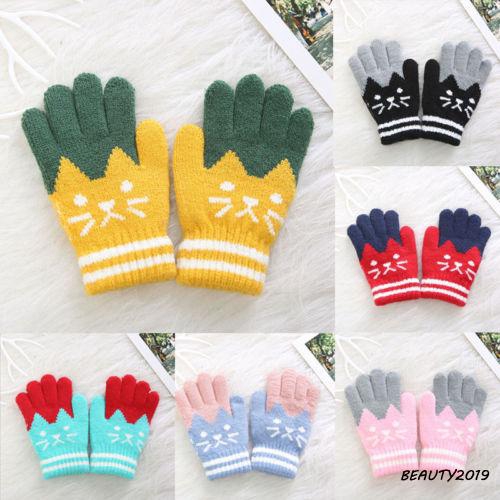 Unisex Magic Stripe Mittens For Little Hands Winter Warm Gloves by Handy Glove