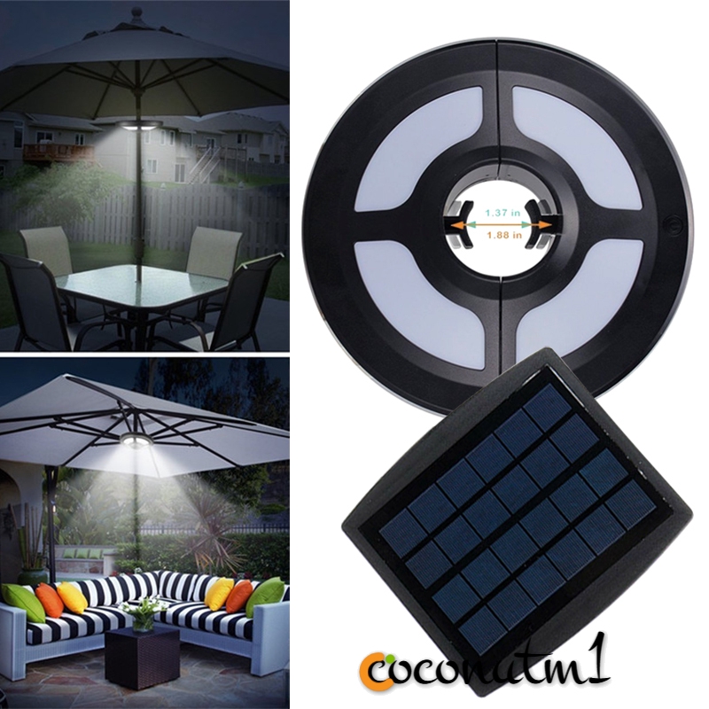 C Led Solar Umbrella Lights Outdoor Patio Umbrella Lamp For Camping Tent Vacation Support Usb Charging Shopee Malaysia