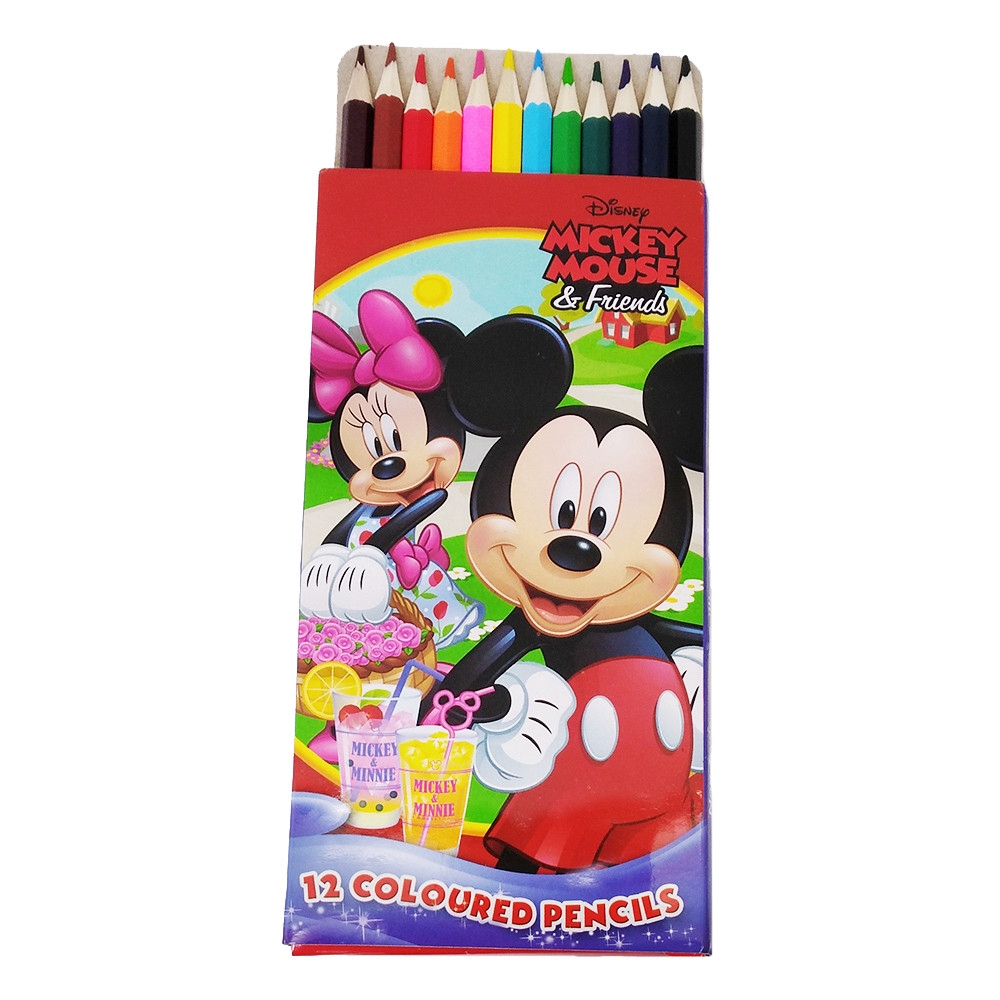 Disney Mickey Mouse Long Color Pencil (12pcs) | Shopee Malaysia