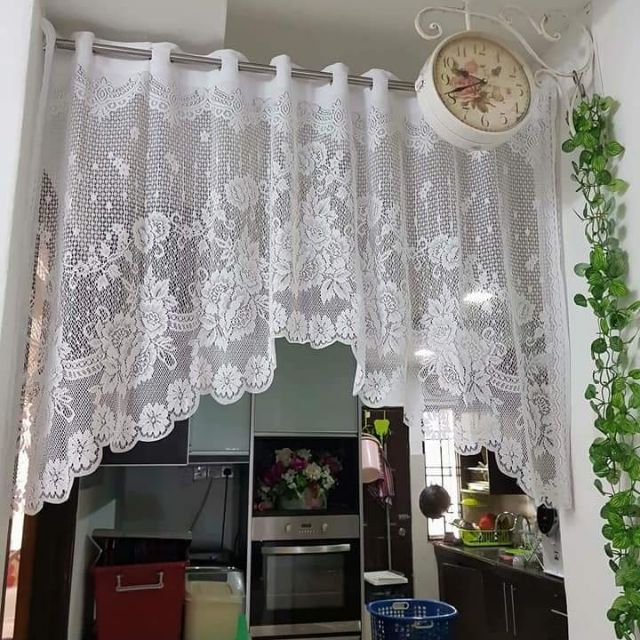  Langsir  Dapur  Lace Murah 60 x36 Shopee Malaysia