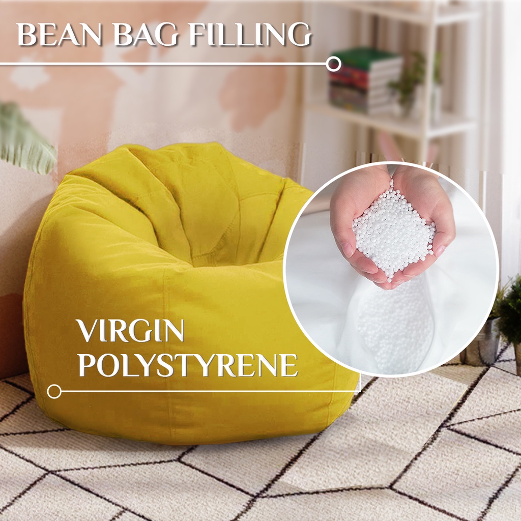 READY STOCK FINSSO: XL SIZE SOFA BEAN BAG (FULL SET) Comfy Velvet Fabric