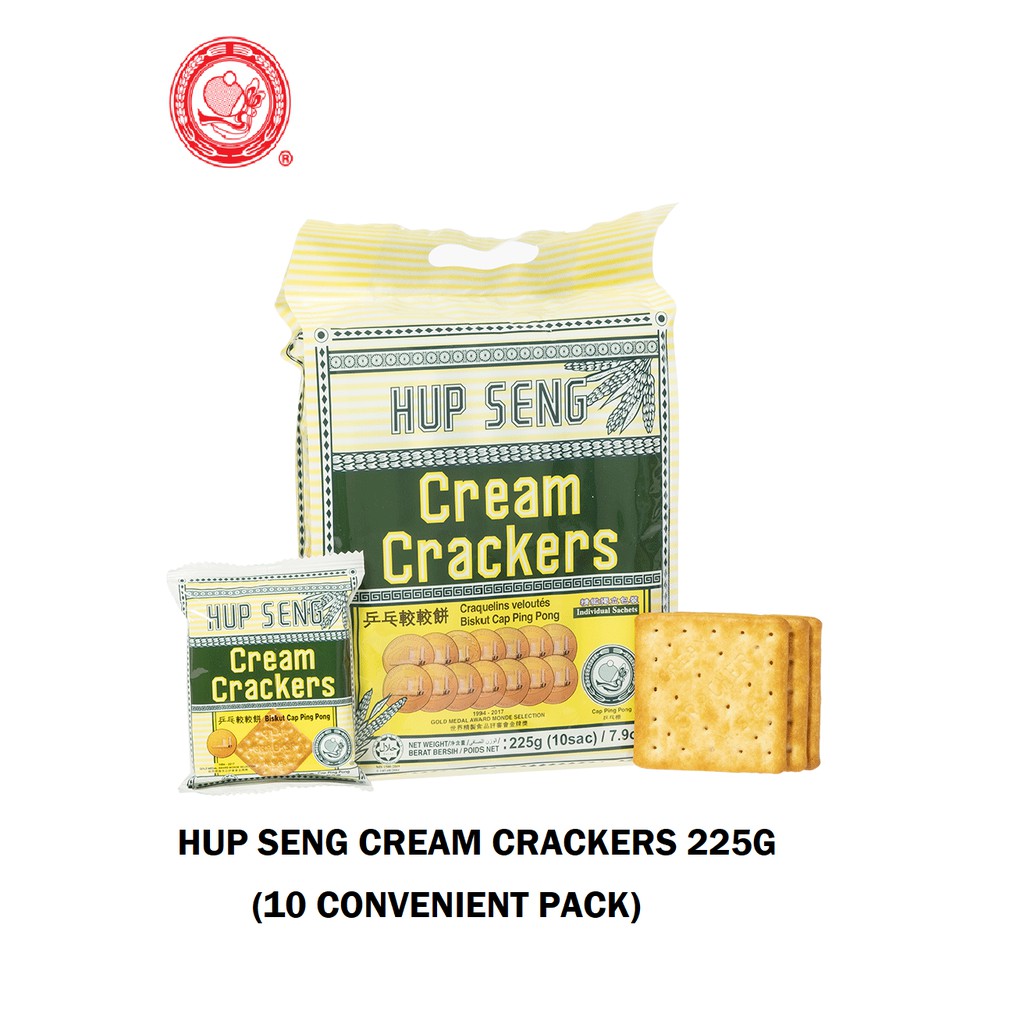 Hup Seng Cream Crackers Convenient Pack 225g (10'sachet/individual pack