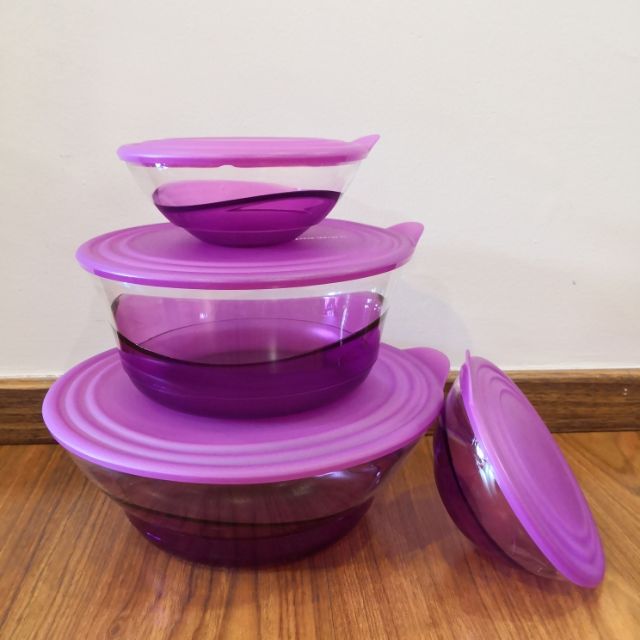 Tupperware Purple Eleganzia Bowl set of 4