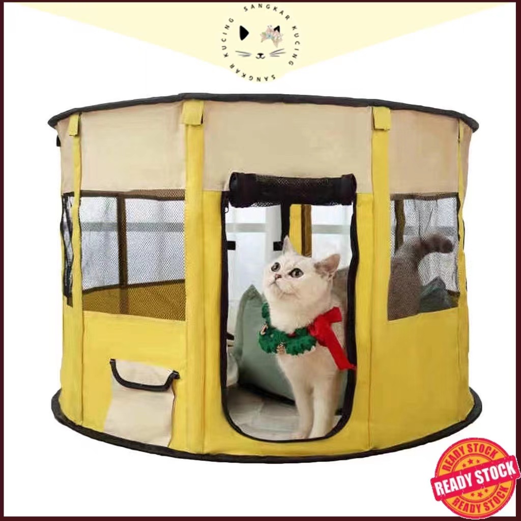 Portable Outdoor Cattery Fences Pet Tent Houses For Foldable Indoor Cat