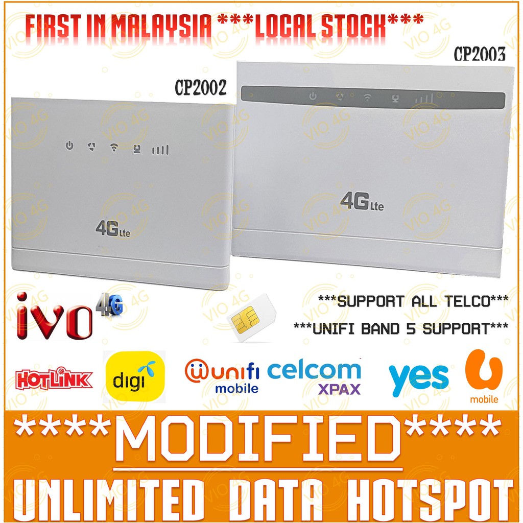 Modified 4g Unlimited Hotspot Data Modem Cp2002 Cp2003 Same