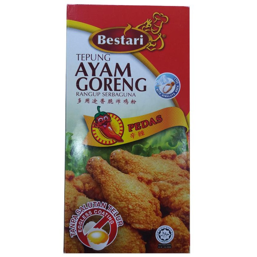 Bestari Tepung Ayam Goreng Rangup Serbaguna Pedas 150gm (多用途香脆辛辣炸鸡粉