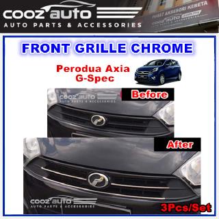 Perodua Axia G Spec 2014 - 2019 Front Grille Chrome (3Pcs 