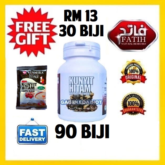 Kunyit Hitam Fatih 100 Kunyit Hitam Herbal Powder 90 Biji Kapsul Kunyit Hitam Shopee Malaysia