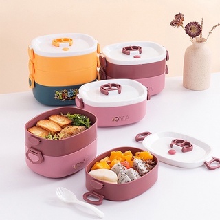 Multi Layer Portable Lunch Box Microwave Healthy Meal Storage 900ML ...