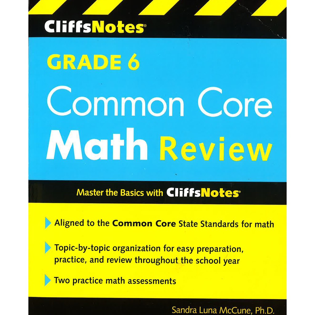 (BBW) Cliffsnotes Grade 6 Common Core Math Review (ISBN: 9780544373327 ...