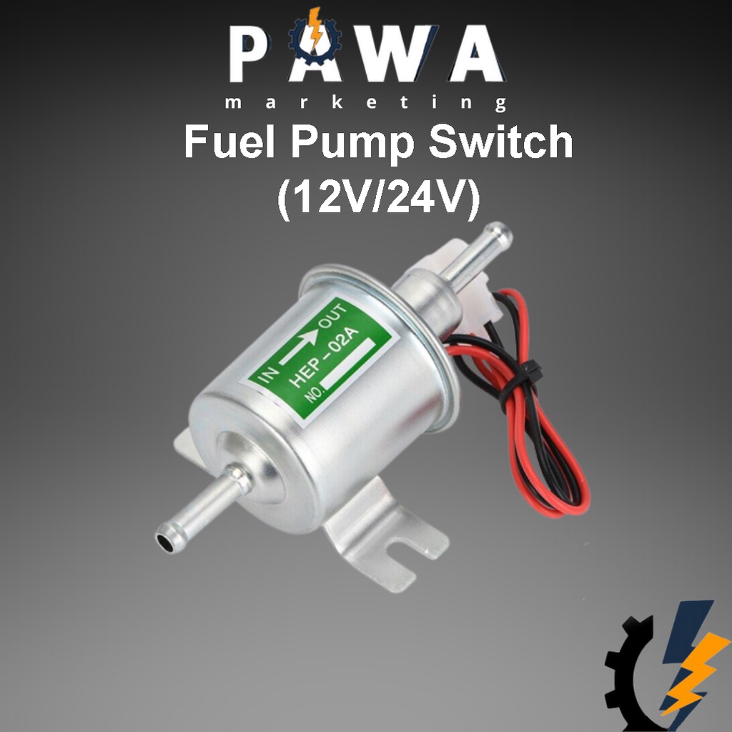 Pawa Fuel Pump Switch Universal 12V/24V Electric Fuel Pump Low Pressure Bolt Fixing Diesel