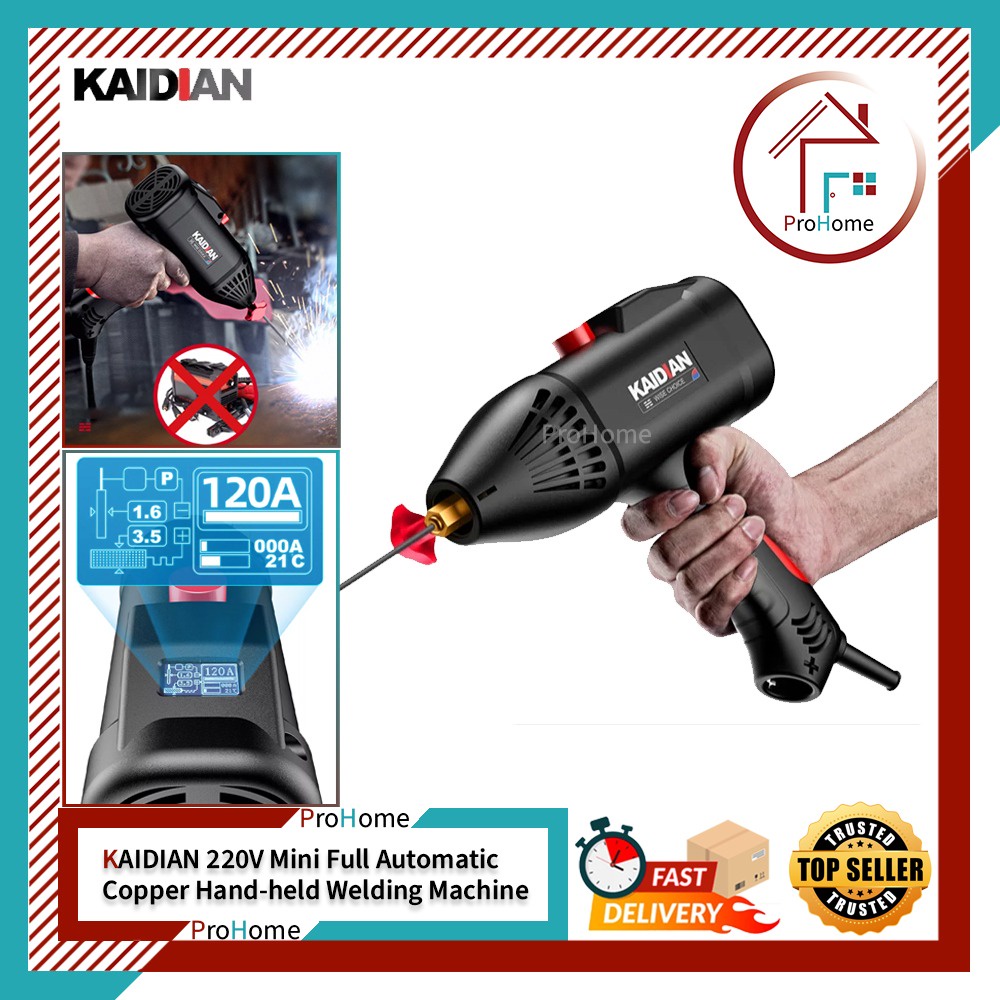*Free 5pcs Welding Rod* KAIDIAN 220V Mini Full Automatic Copper Hand