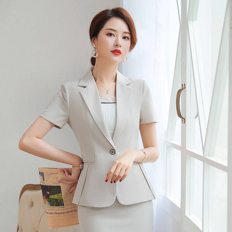 women's short sleeve blazer jacket