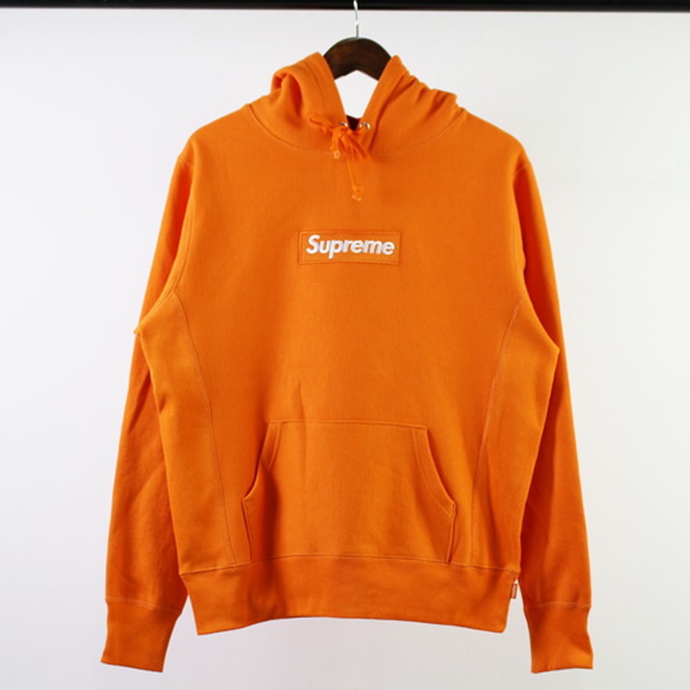 orange box logo supreme hoodie