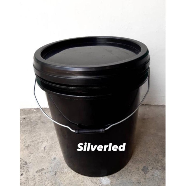 {Ready Stock} NEW 20L Black pail and cover without spout & Strong Handle