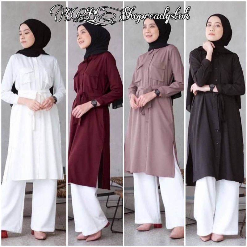 [READY STOCK]?CB_Shopreadystok NEW SET VIRAL BLOUSE+PALAZO 2IN1 MUSLIMAH FASHION CANTIK RAYA (POST TODAY)