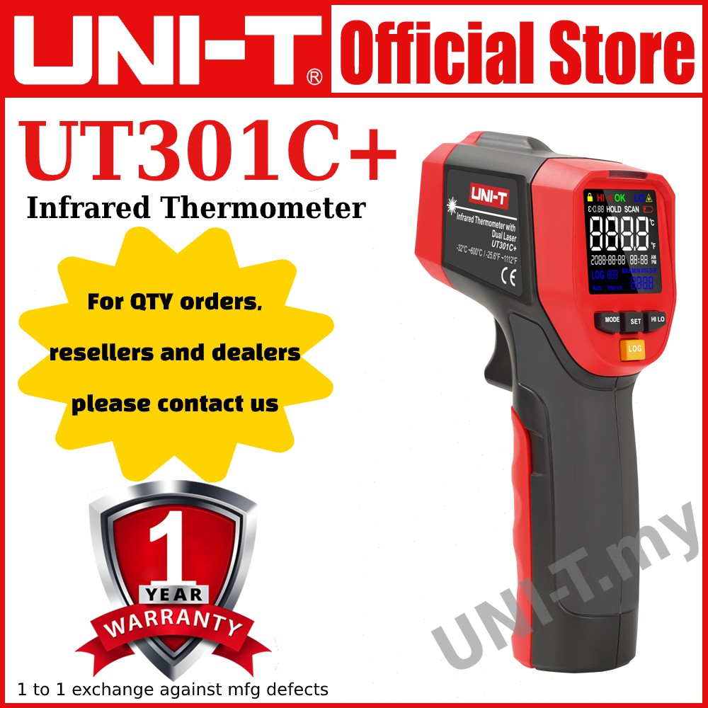 UNI-T UT301C+ Infrared Thermometer (Industrial Use) | Shopee Malaysia