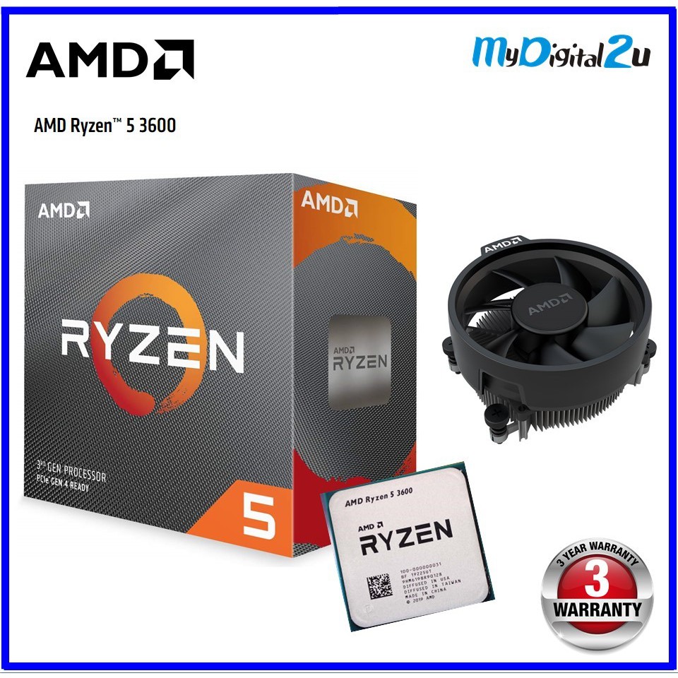 Amd Ryzen 5 3600 6 Core 3 6ghz Processor With Wraith Stealth Cooler Shopee Malaysia