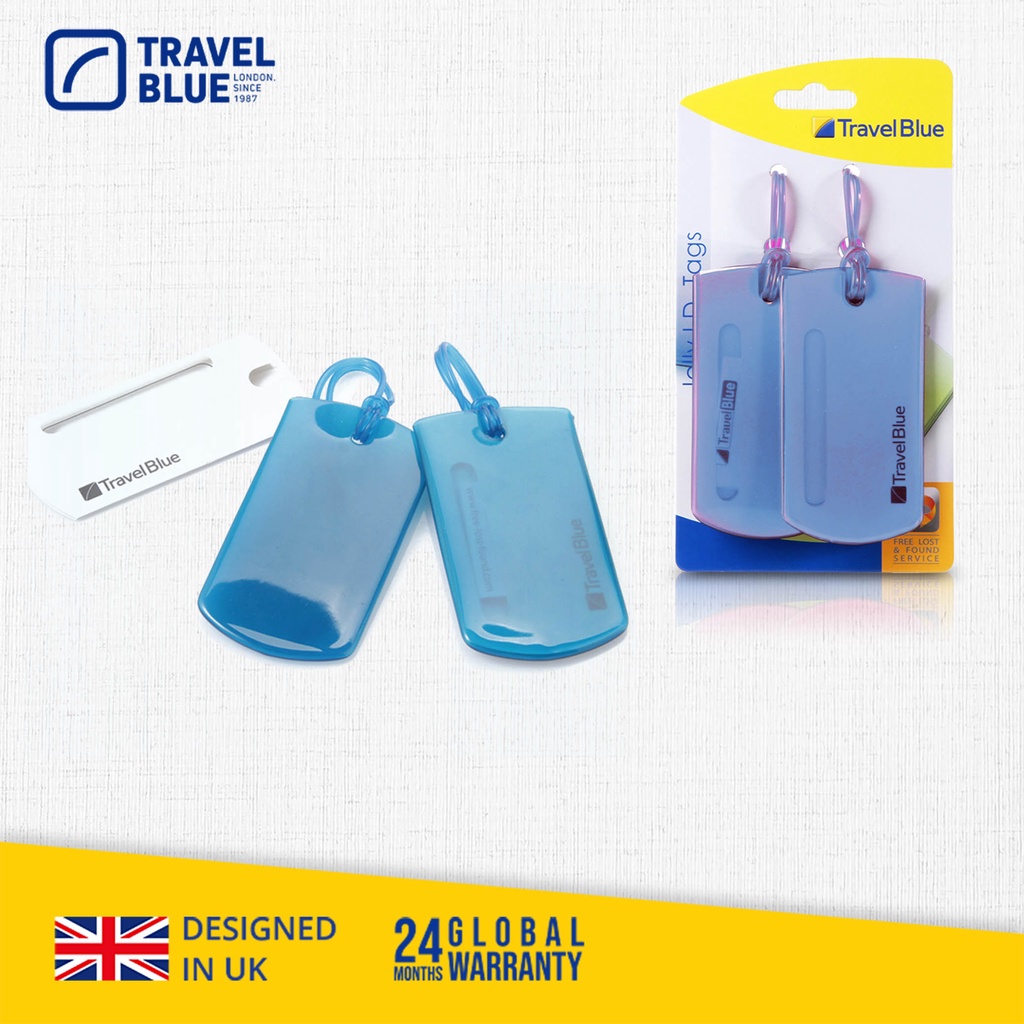 Travel Blue Jelly ID Tag - TB016