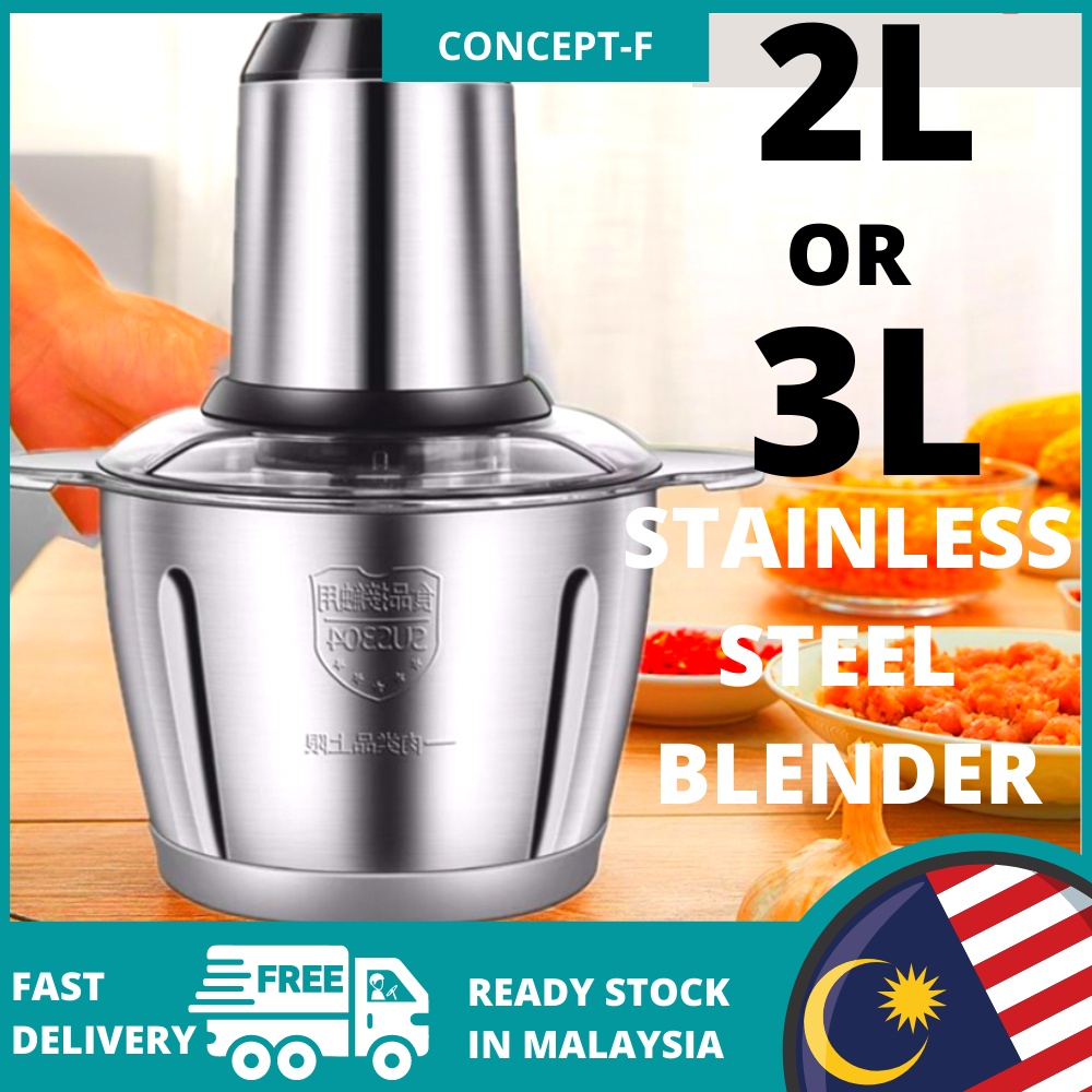 🔥READY STOCK🔥ConceptF Grinder Automatic Chopper Blender Grinder Slicer kitchen Blend 2L OR 3L Electric Chili Mincer