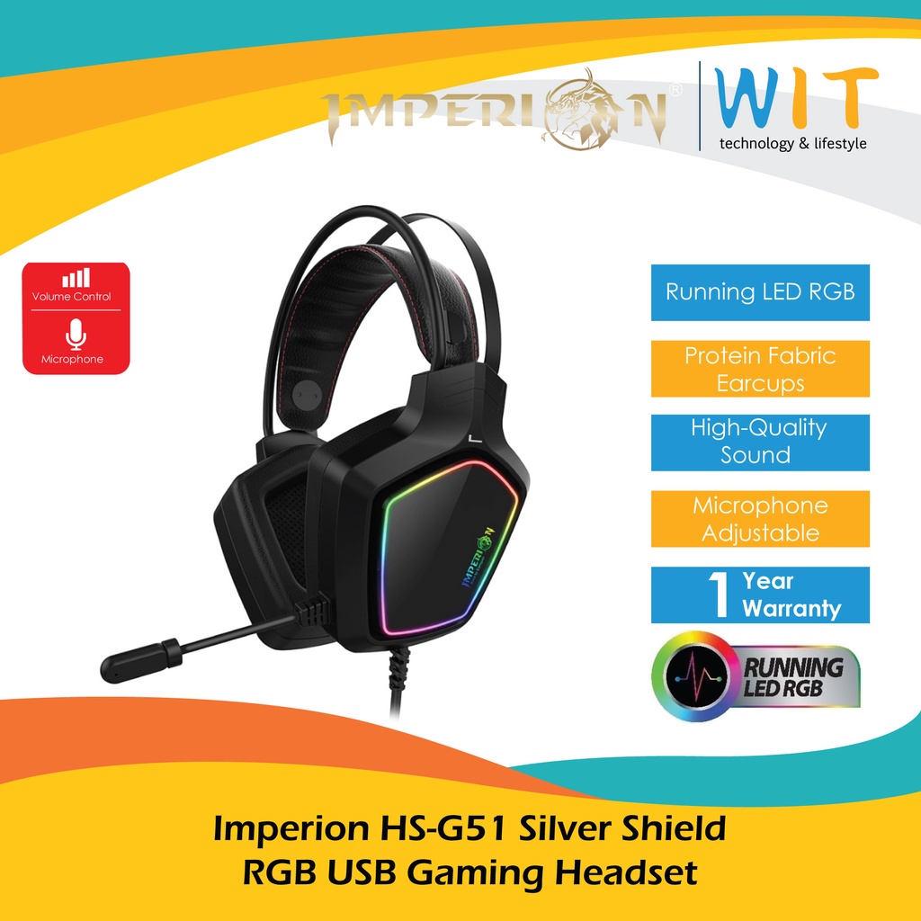 Imperion HS-G51 Silver Shield RGB USB Gaming Headset
