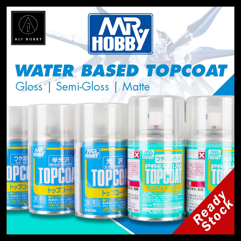 Mr.Hobby Top coat / Premium Top coat Gloss / Semi gloss /Matt Flat Topcoat 88ml [Ready Stock
