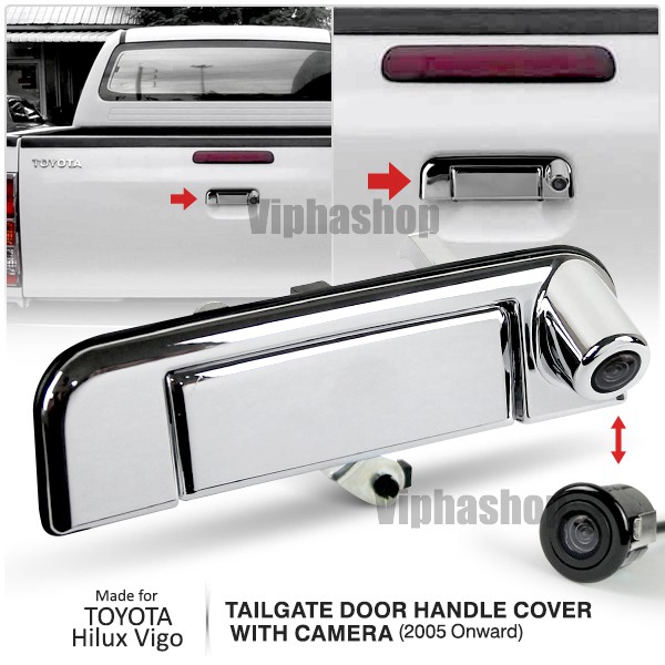 Chrome Tailgate Handle Cover For Toyota Tundra 2014-2021 - With Camera & Key Hole Cutouts