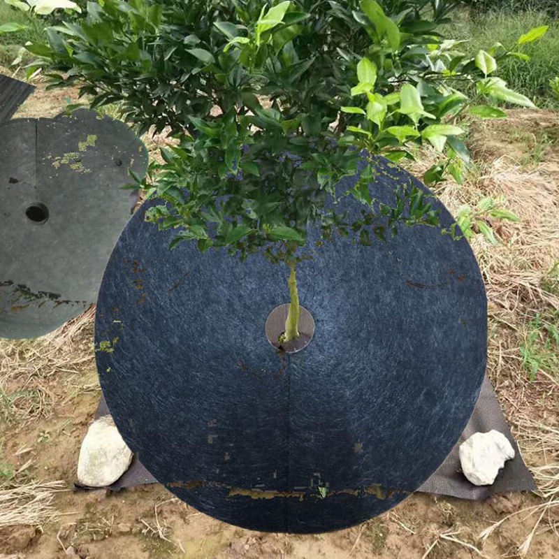 10x Plant Covers Tree Protection Cloth Mats Gpots Ecological Mulch Ring Round Barrier for Outdoor Gardens Tools