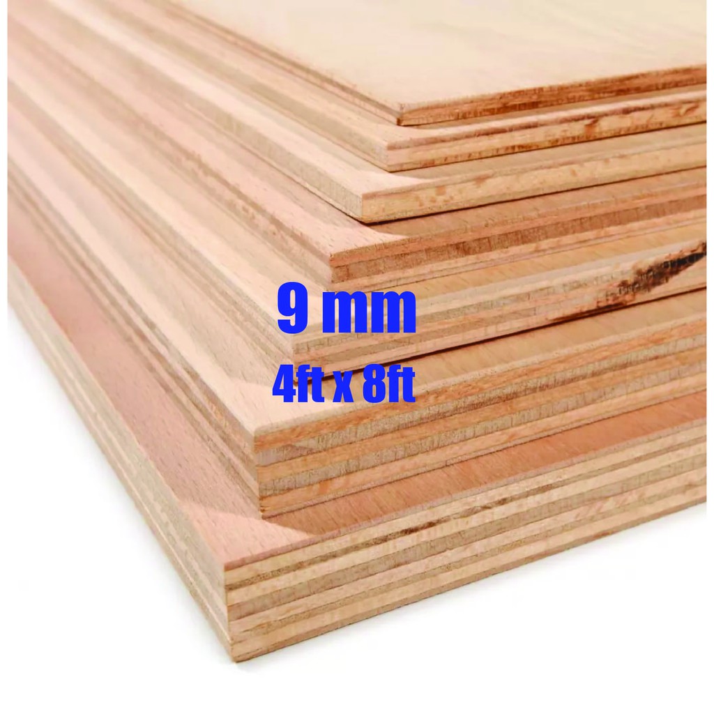 9mm Plywood (4ft x 8ft) Timber Panel Wood Board Kayu Papan | Shopee ...