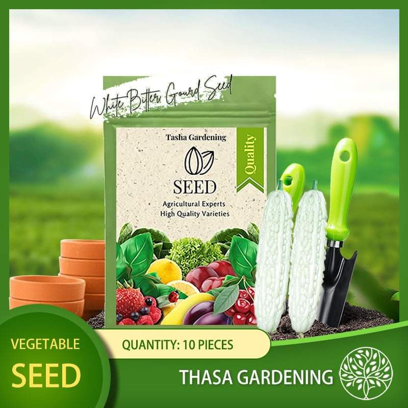 Tasha Gardening 10pcs Bitter Gourd Peria Putih Biji Benih Sayur Sayuran