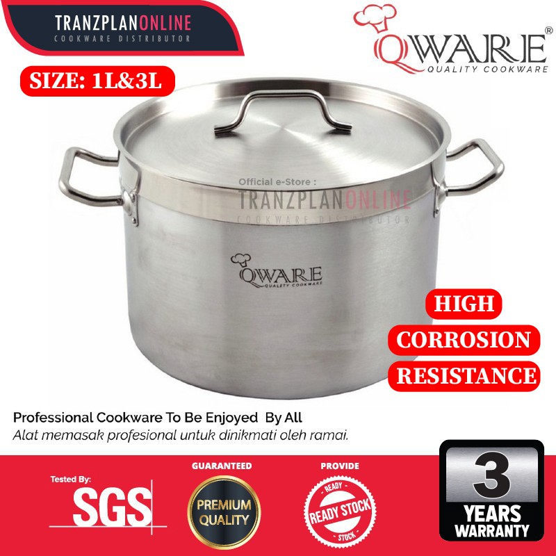 Buy Qware Stainless Steel Sandwich Bottom Sauce Pot Periuk Masak Periuk Stainless Steel Seetracker Malaysia