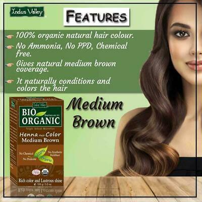 indus valley Bio Organic Henna Hair Colour, Medium Brown | Shopee Malaysia