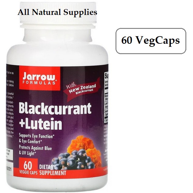 Jarrow Formulas, Blackcurrant + Lutein, 60 VegCaps supports eye