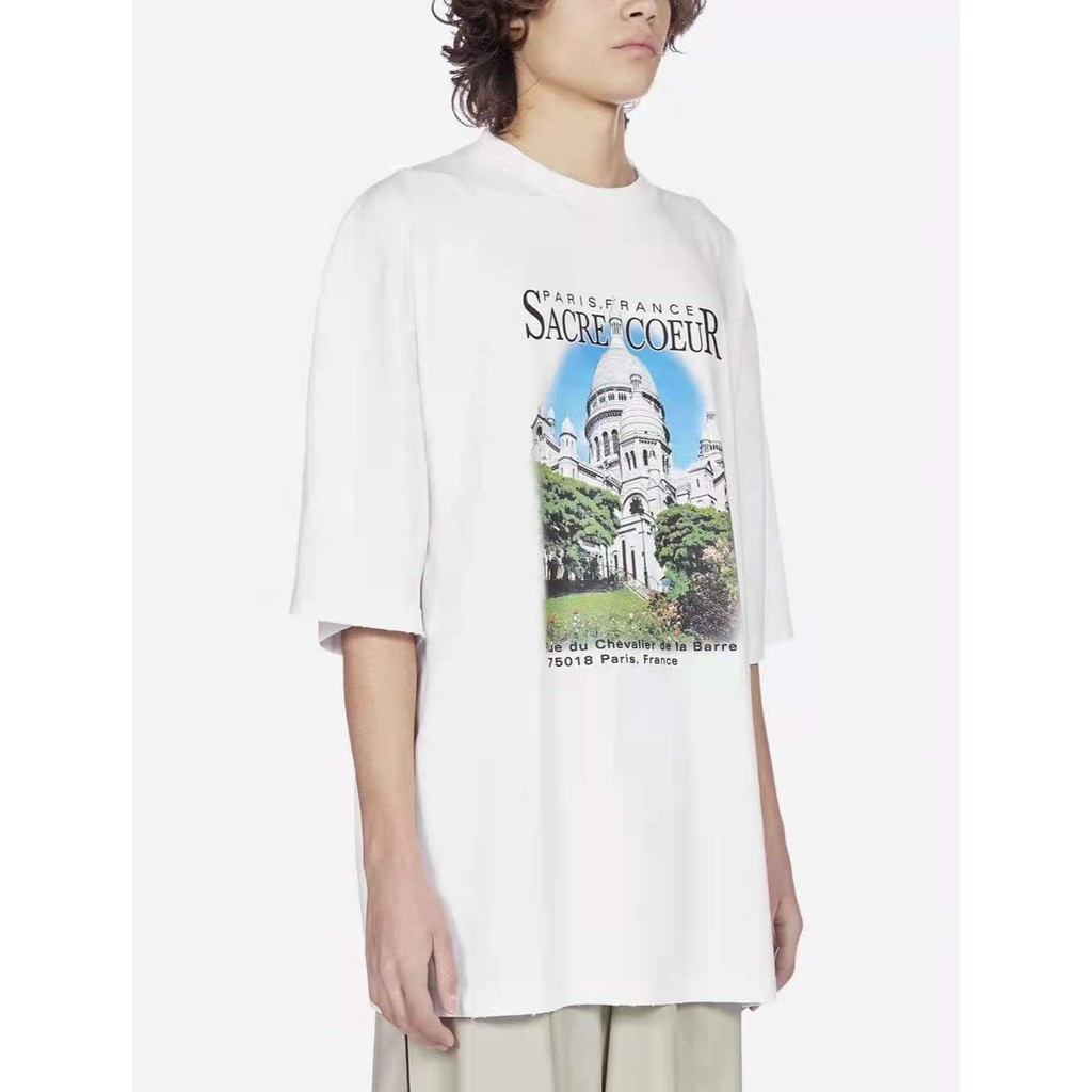 Balenciaga Sacre Coeur T-shirt Oversized Cotton Streetwear Shopee