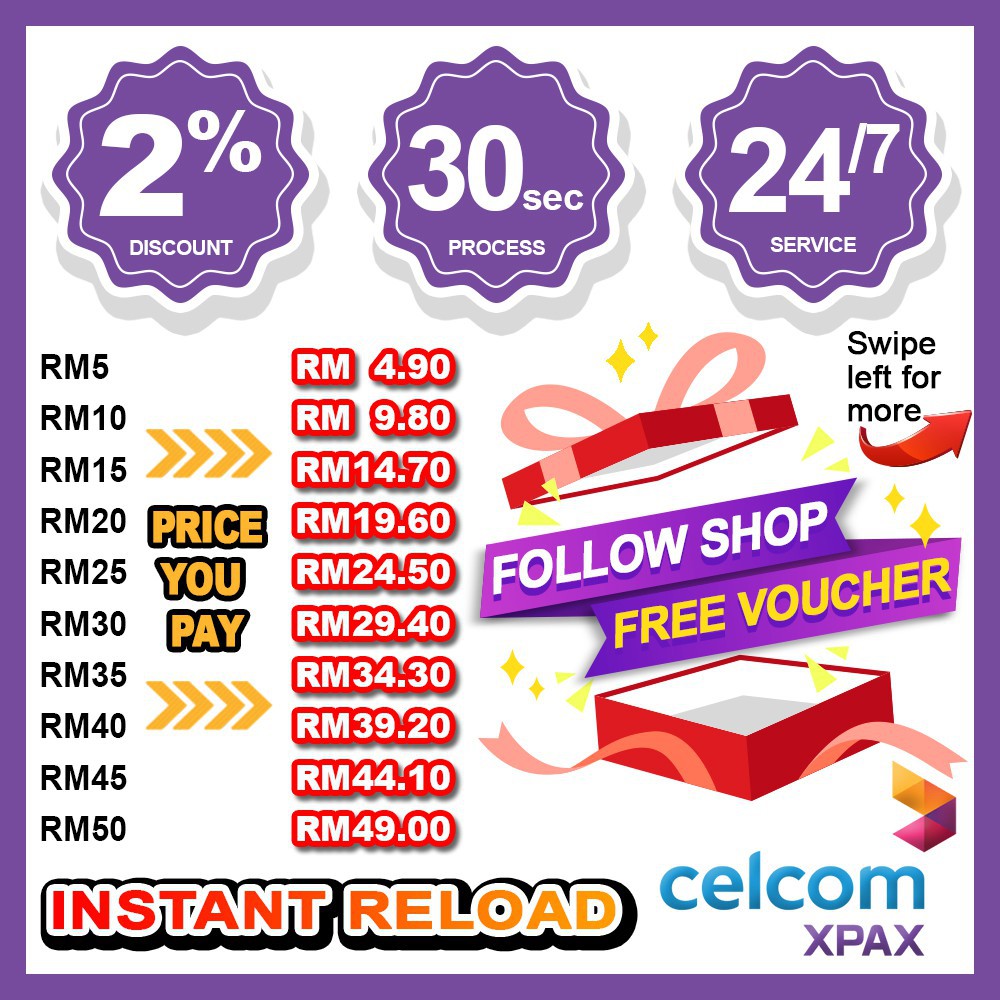 Buy Celcom Topup Celcom Prepaid Instant Reload Instant Reload Seetracker Malaysia