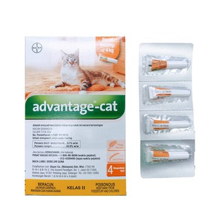 Bayer Advantage Cat Spot On S / Ubat Kutu Kucing  Shopee 