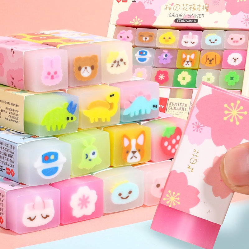 [Ready stock] Jelly Eraser Fruit Cherry Sandwich Eraser Special Cartoon