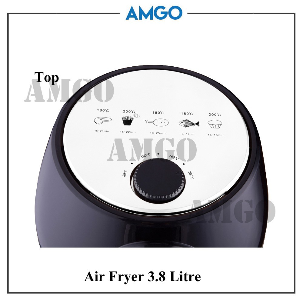 airfryertefal AMGO 3.8L Capacity Air Fryer [Malaysia 3Pin Plug