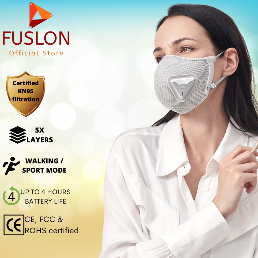 (GREY) FUSLON AIR PURIFIER FACE MASK Shopee Malaysia