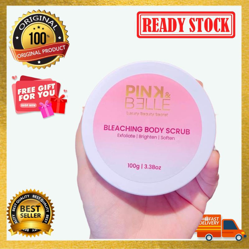 SCRUB PUTIH PINK AND BELLE MENCERAH WAJAH DAN BADAN | Shopee Malaysia