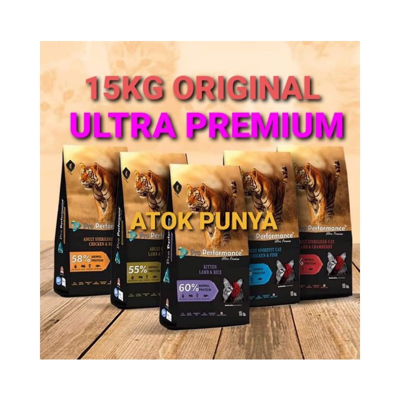 Pro Performance Ultra Premium Cat Food ( Kitten & Adult ) 15kg (MAKANAN