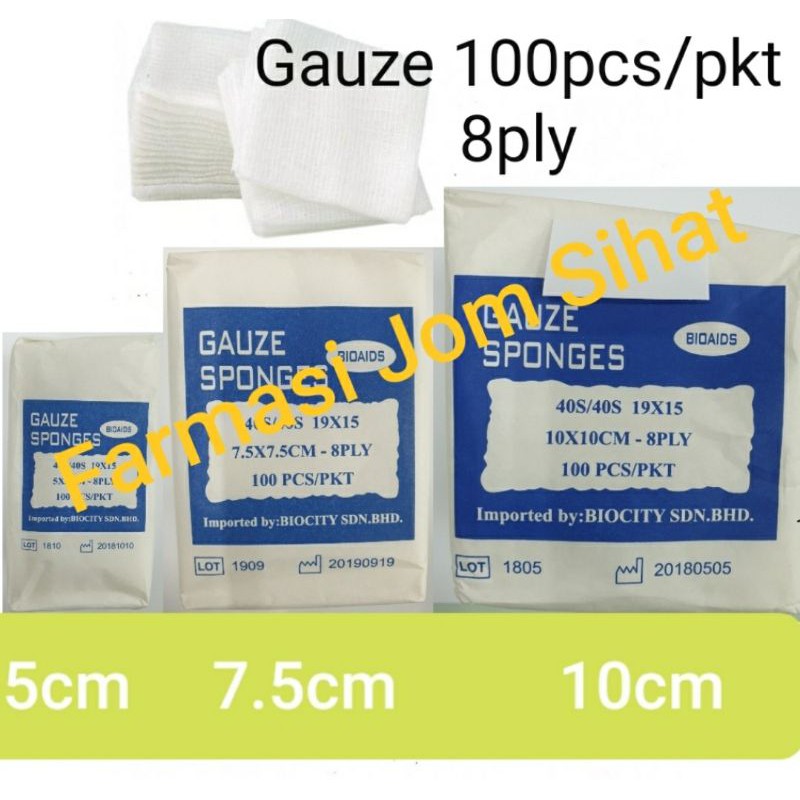 Kain Kasa / Jaring / Gauze Penutup Luka untuk Dressing 100keping/ pkt