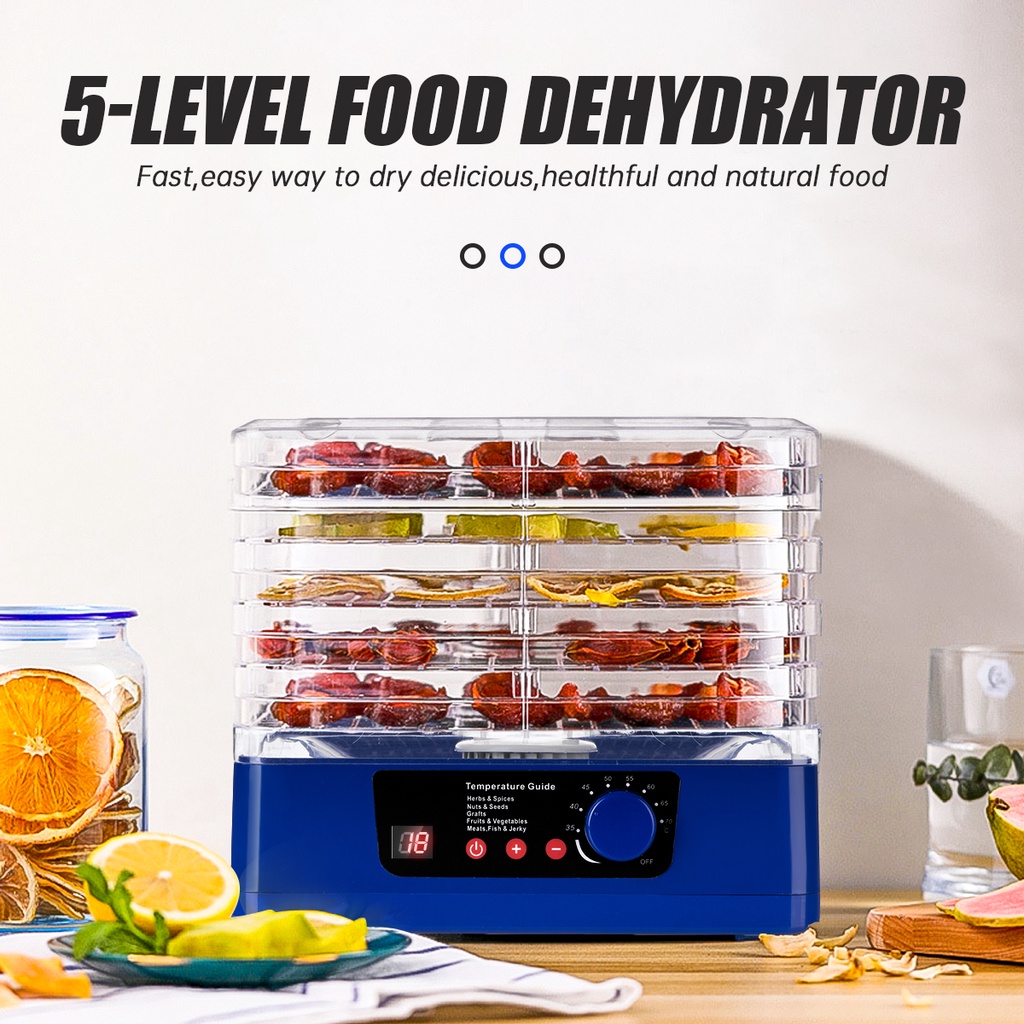 5 Layers Food Dehydrator Vegetables Fruit Herb Meat Dryer Food Electric Drying Machine  DIY Pet Meat Snacks Temperature Control  280W 