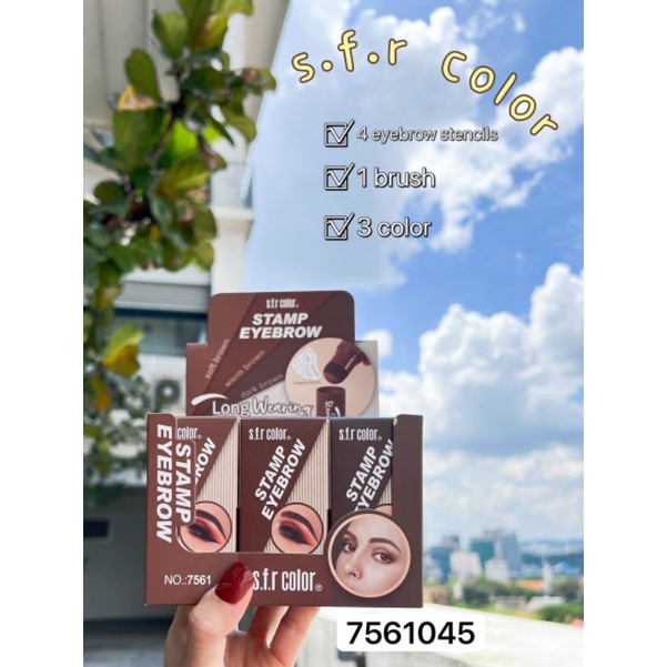 SFR COLOR EYEBROW STAMP VIRAL WITH FREE BRUSH AND STICKER Shopee Malaysia