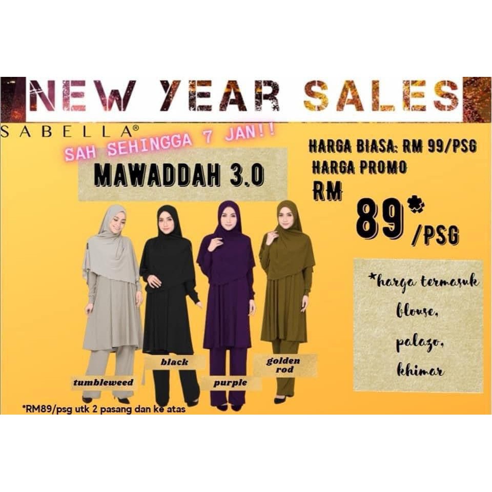 Buy Free Post Pre Order Baju Tanpa Gosok Sabella Mawaddah Seetracker Malaysia