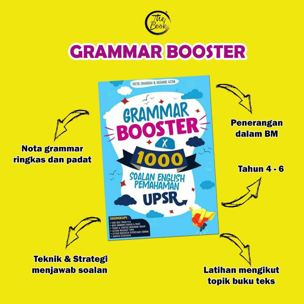 Teki Grammar Booster X 1000 Soalan English Grammar Pemahaman Upsr Shopee Malaysia