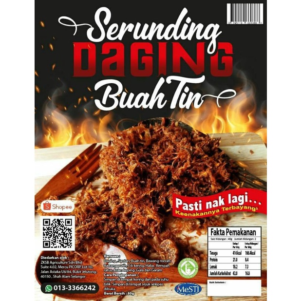 Serunding Daging Buah Tin (80g) | Shopee Malaysia