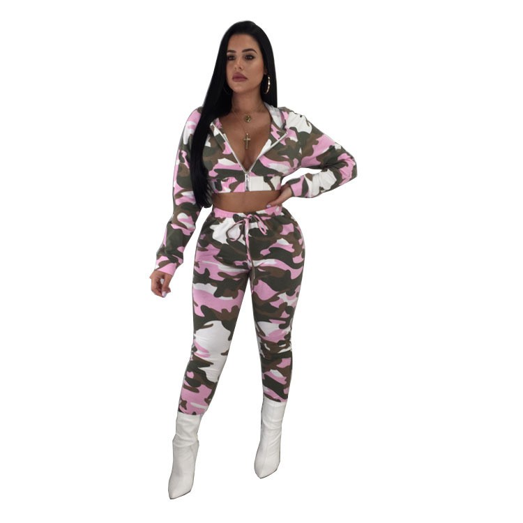 orange camo tracksuit