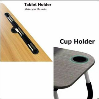  Meja  Serbaguna Laptop  Lipat AntiSlip Holder Cawan 