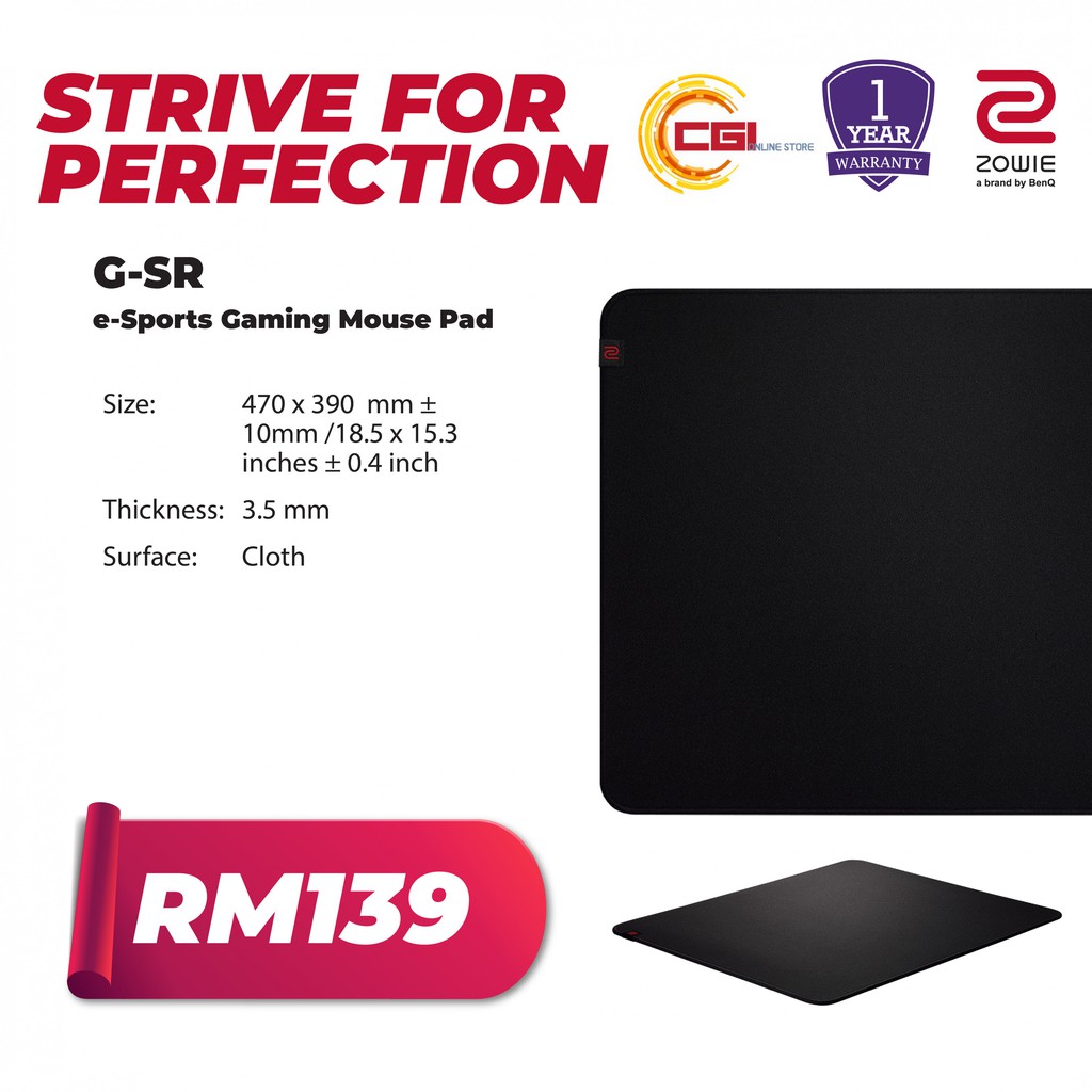 Benq Zowie G Sr E Sports Gaming Mousepad Large Shopee Malaysia